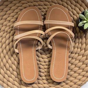 NWOT Splendid Sandals “Meaghan” Light Brown Strappy Sandals size 5.5